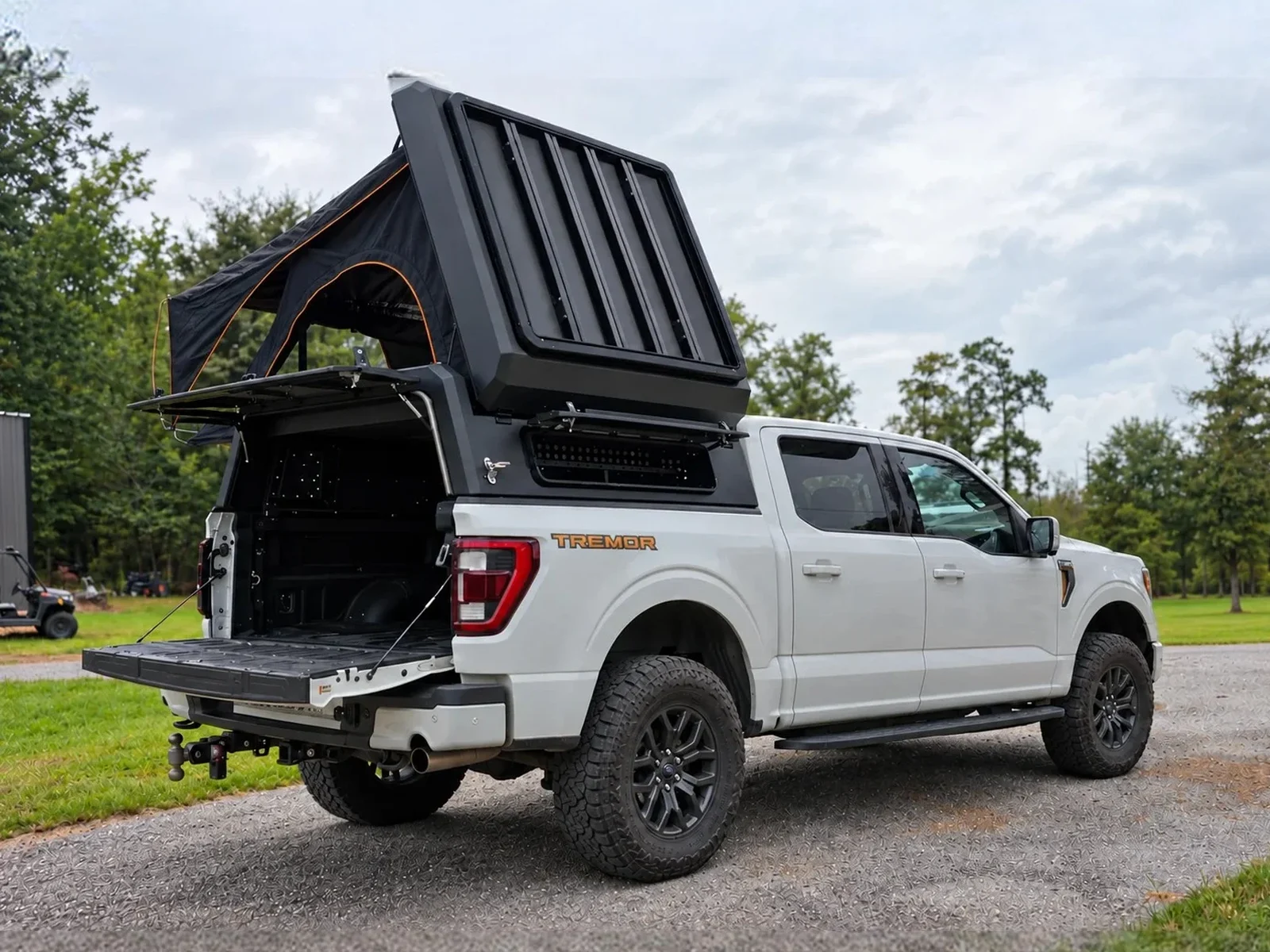 Stealth pop-up ute canopy with the tent open