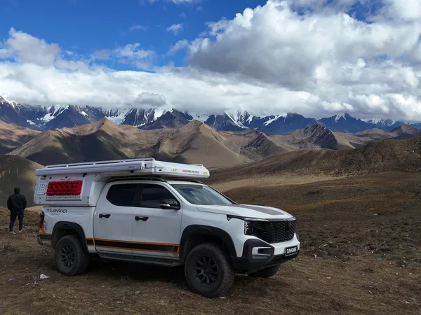 On a high mountain pass in Tibet