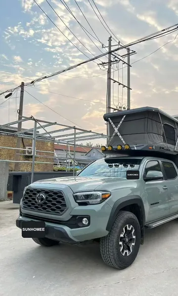 SUNHOMEE slide-in camper on a Toyota Tacoma