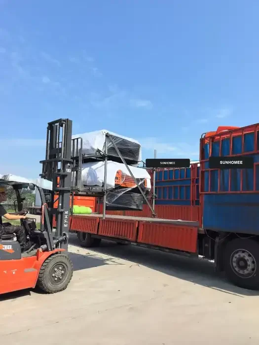 SUNHOMEE camper crated for export